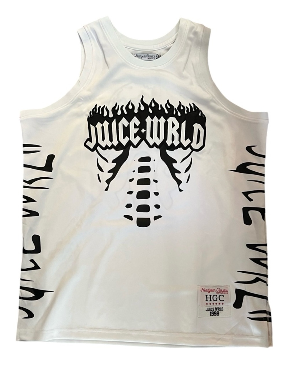 Headgear Classics JUICE WRLD White Graphic Tank Top